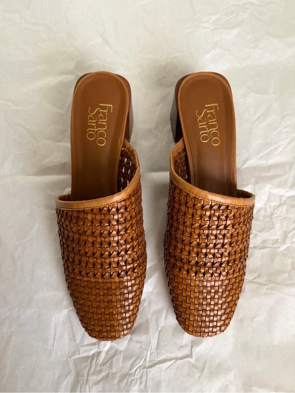 Franco Sarto Tan Woven Leather Mule - Picture 2 of 3